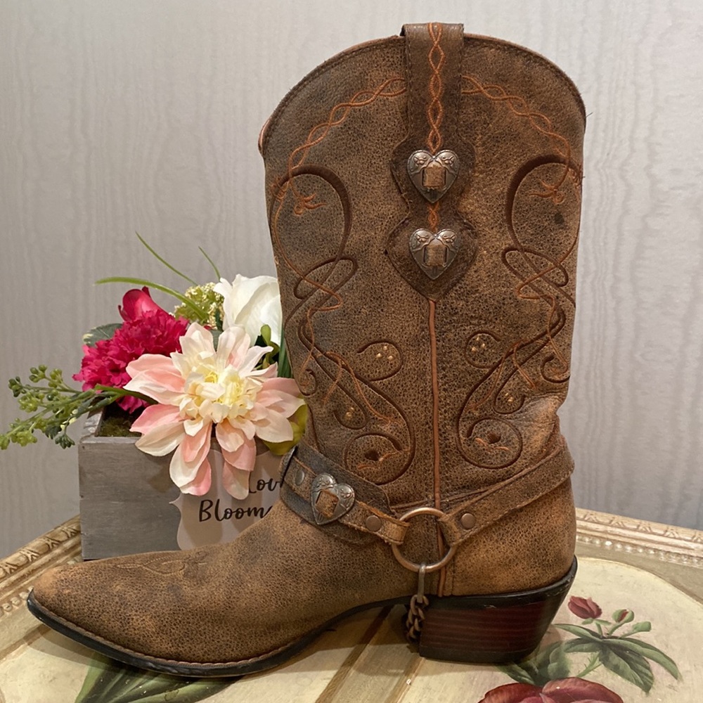 Durango Crush Heartbreaker Pointed Toe Women’s Cowboy Boots Sz 9 - Picture 8 of 16